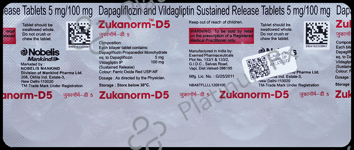 Zukanorm D 5/100mg Tablet SR 10s