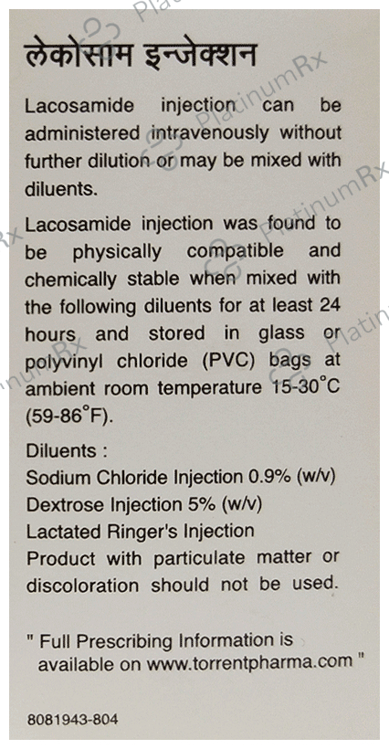 Lacosam 10mg Injection