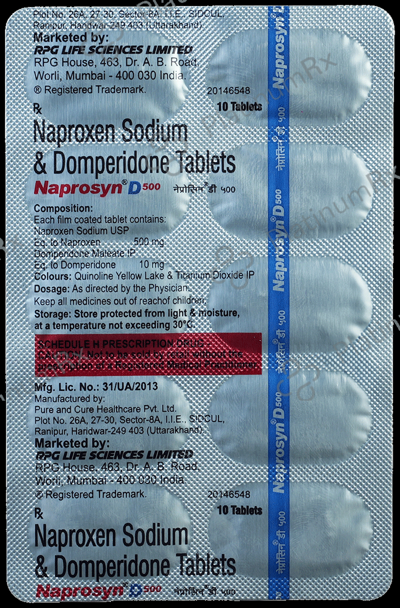 Naprosyn D 10/500mg Tablet 10s