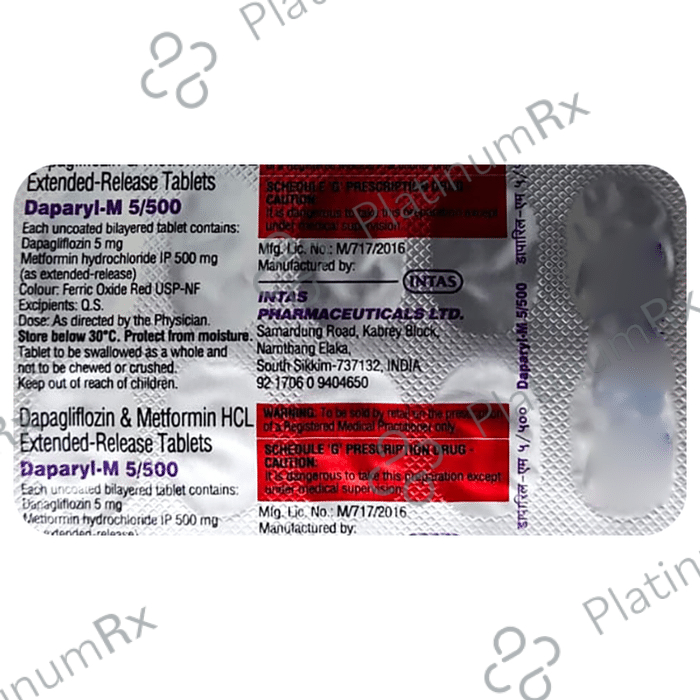 Daparyl M 5/500mg Tablet ER 10s