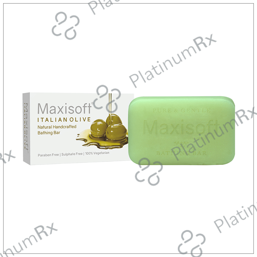Maxisoft Italian Olive Bathing Bar (75gm Each) 3 units