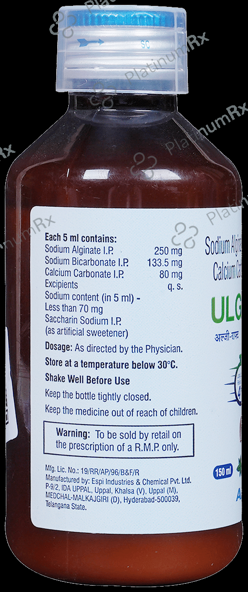 Ulge Raft Peppermint Sugar Free Oral Suspension 150ml