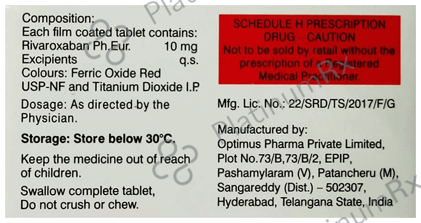 Rivaban 10mg Tablet 10s
