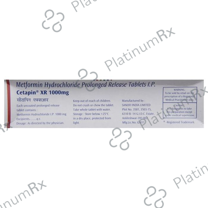 Cetapin XR 1000mg Tablet 15s
