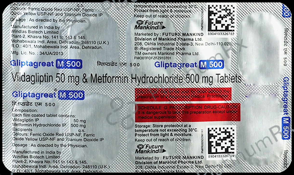Gliptagreat M 500/50mg Tablet 10s