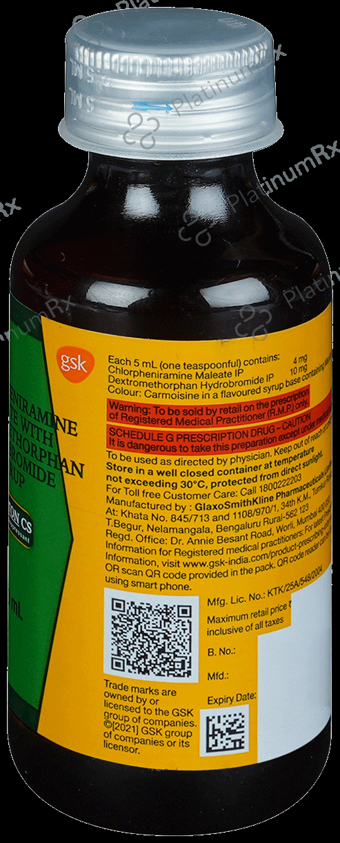 Piriton CS 4/10mg Syrup 100ml