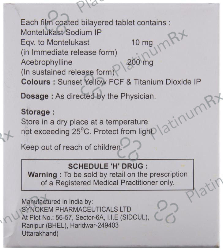 Oxybro Plus 200/10mg Tablet SR 10s