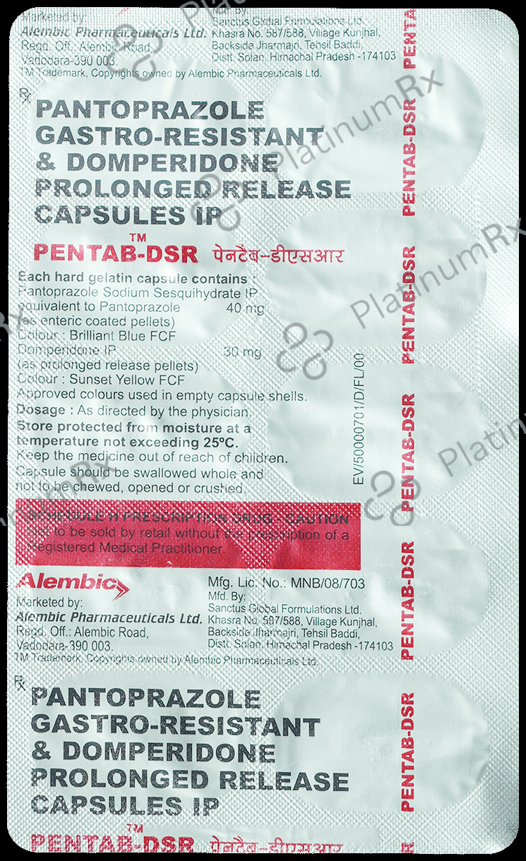 Pentab D 30mg/40mg Capsule SR
