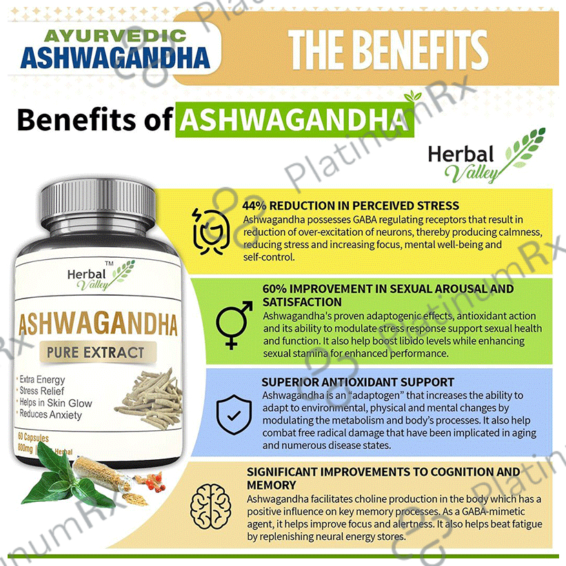 Herbal Valley Ashwagandha Pure Extract 800mg Capsule