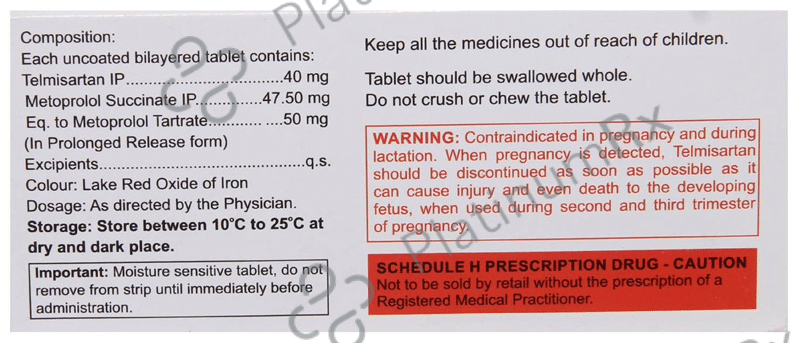 Tel Cad M 40 mg/50 mg Tablet