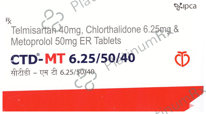 CTD MT 6.25/50/40mg Tablet ER 10s