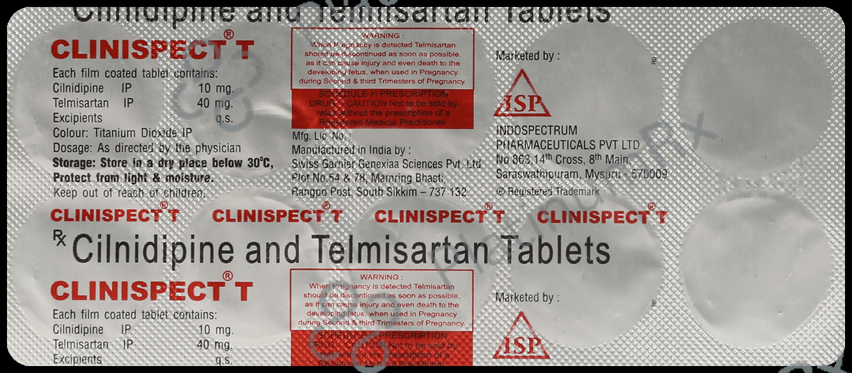 Clinispect T 10/40mg Tablet 10s