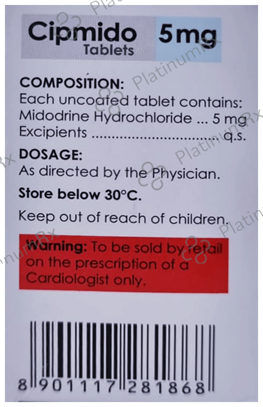 Cipmido 5mg Tablet