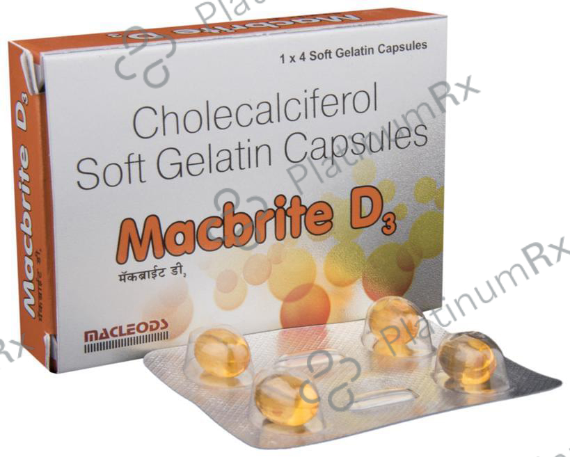 Macbrite D3 Soft Gelatin Capsule 4 capsules