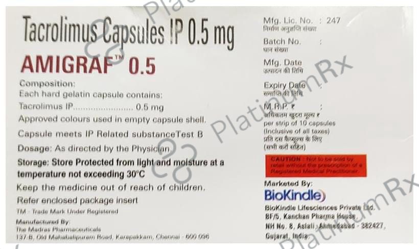 Amigraf 0.5 Capsule