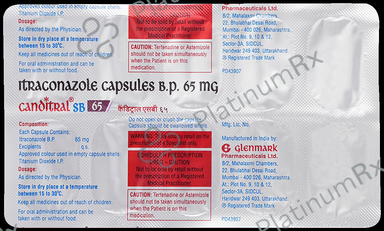 Canditral SB 65mg Capsule 10s