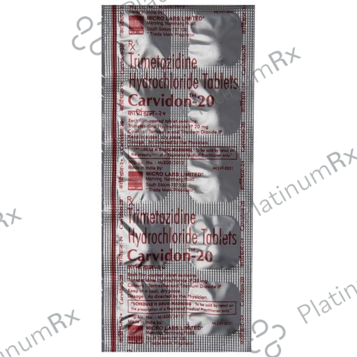 Carvidon 20mg Tablet 10s
