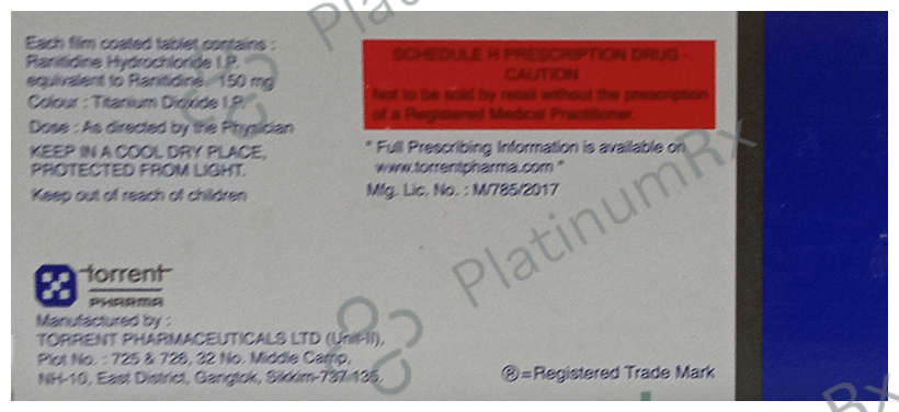 Ranitin 150mg Tablet 40s