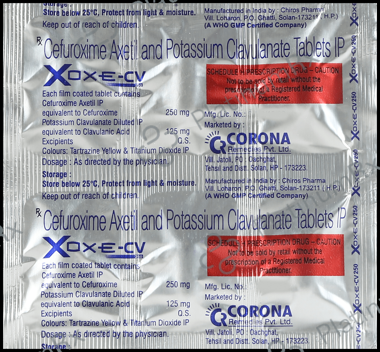 Xoxe CV 250/125mg Tablet 6s