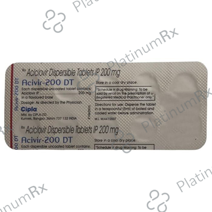 Acivir 200mg DT Tablet 10s