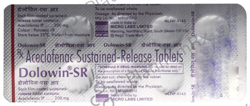 Dolowin SR 200mg Tablet 10s