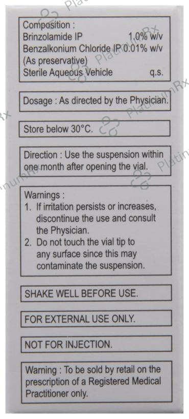 Brinzox 1% Ophthalmic Suspension 5ml