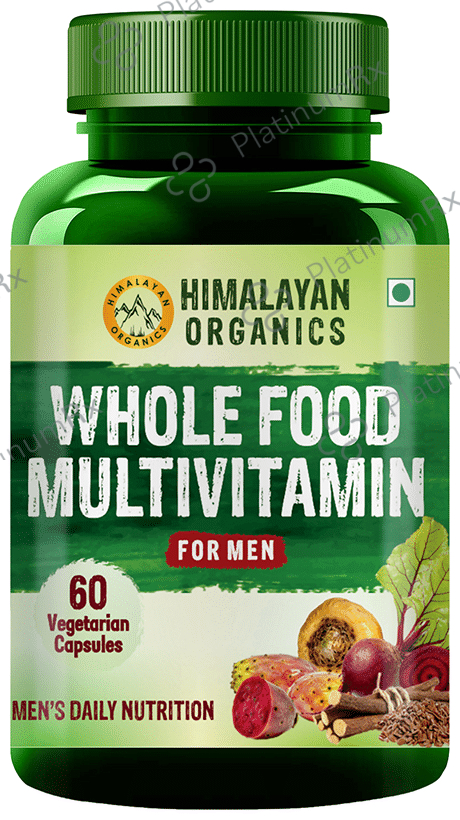 Himalayan Organics Whole Food Multivitamin for Men - Vegetarian Capsule for Energy & Metabolism