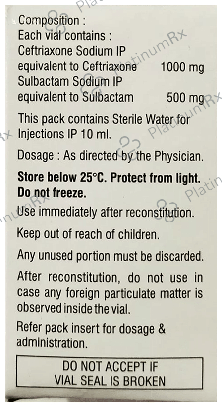 Monobact 1000 mg/500 mg Injection