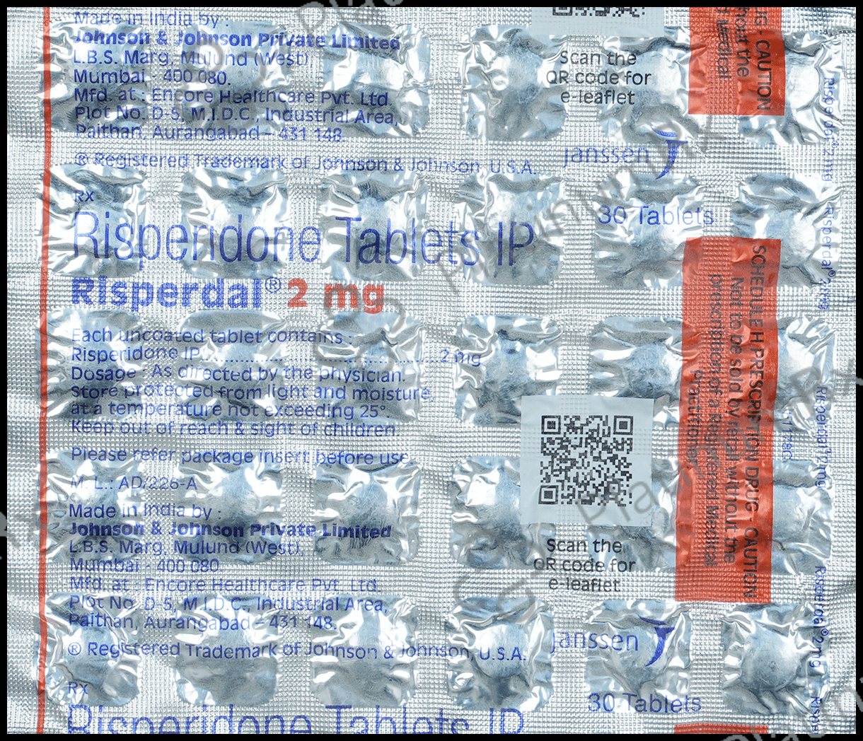 Risperdal 2mg Tablet 30s
