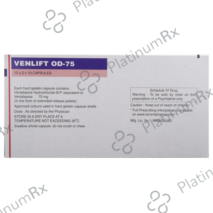 Venlift OD 75mg Capsule PR 10s