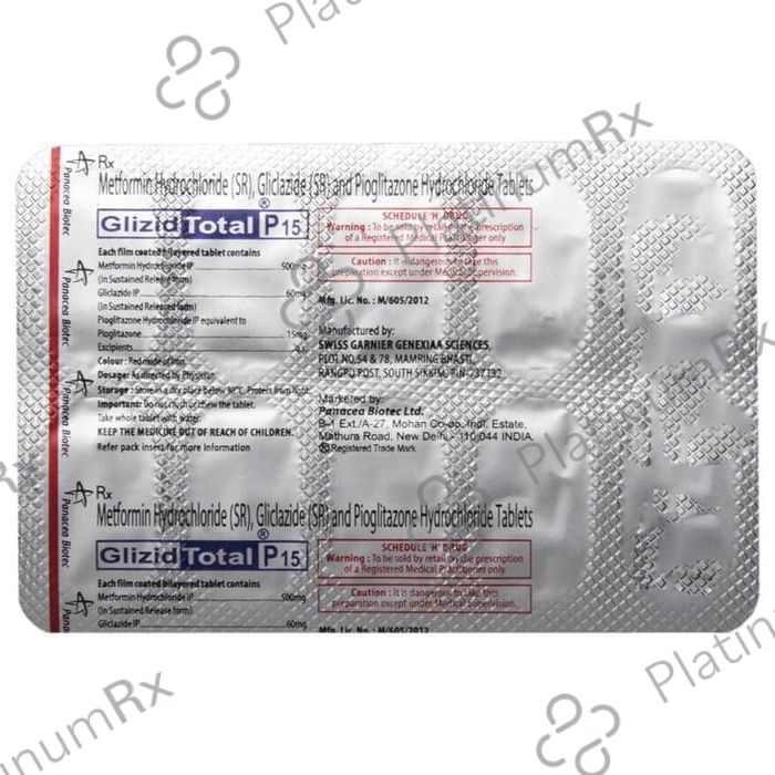 Glizid Total P 15/60/500mg Tablet SR 10s
