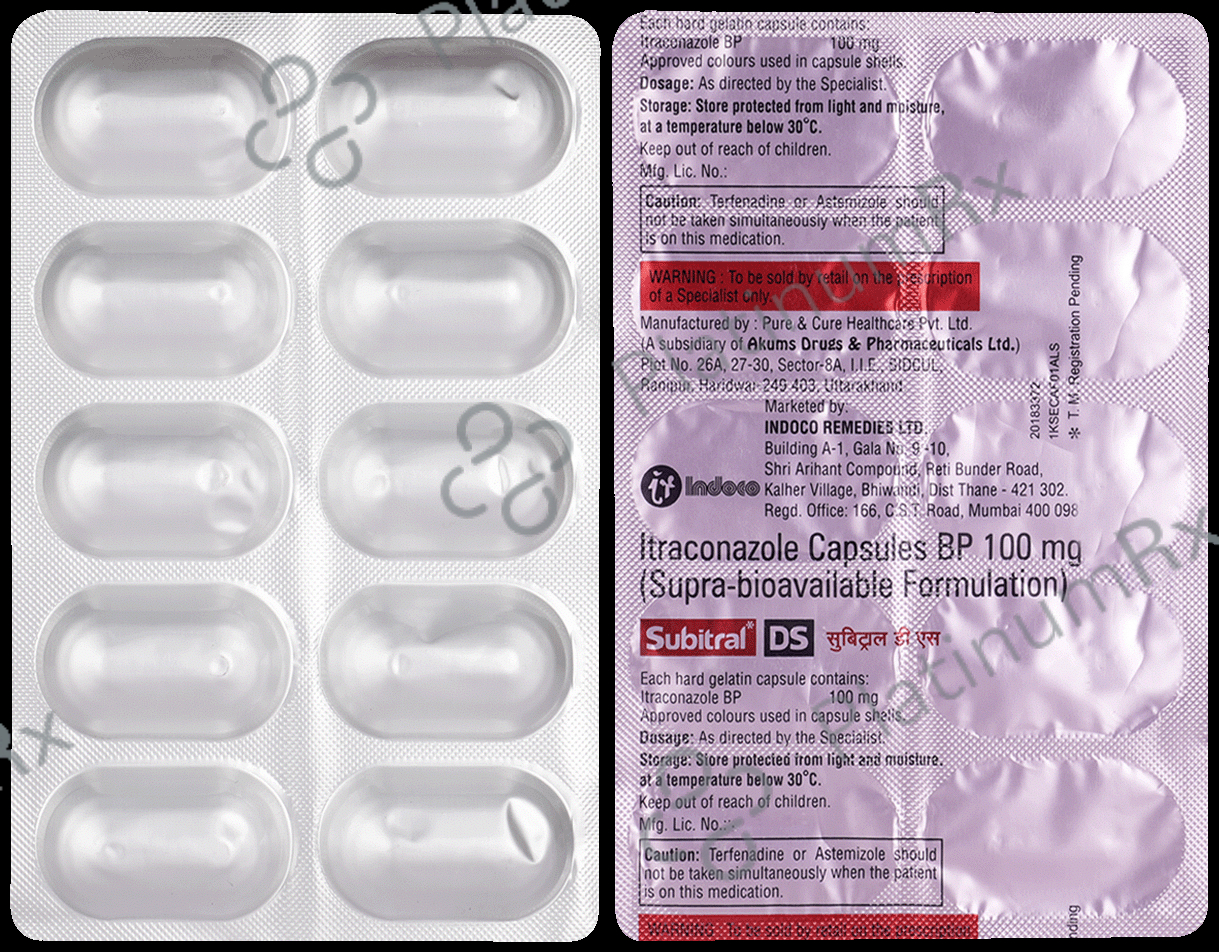 Subitral DS 100mg Capsule 10s