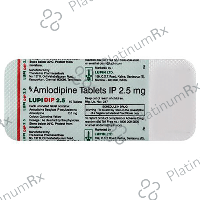 Lupidip 2.5mg Tablet 10s