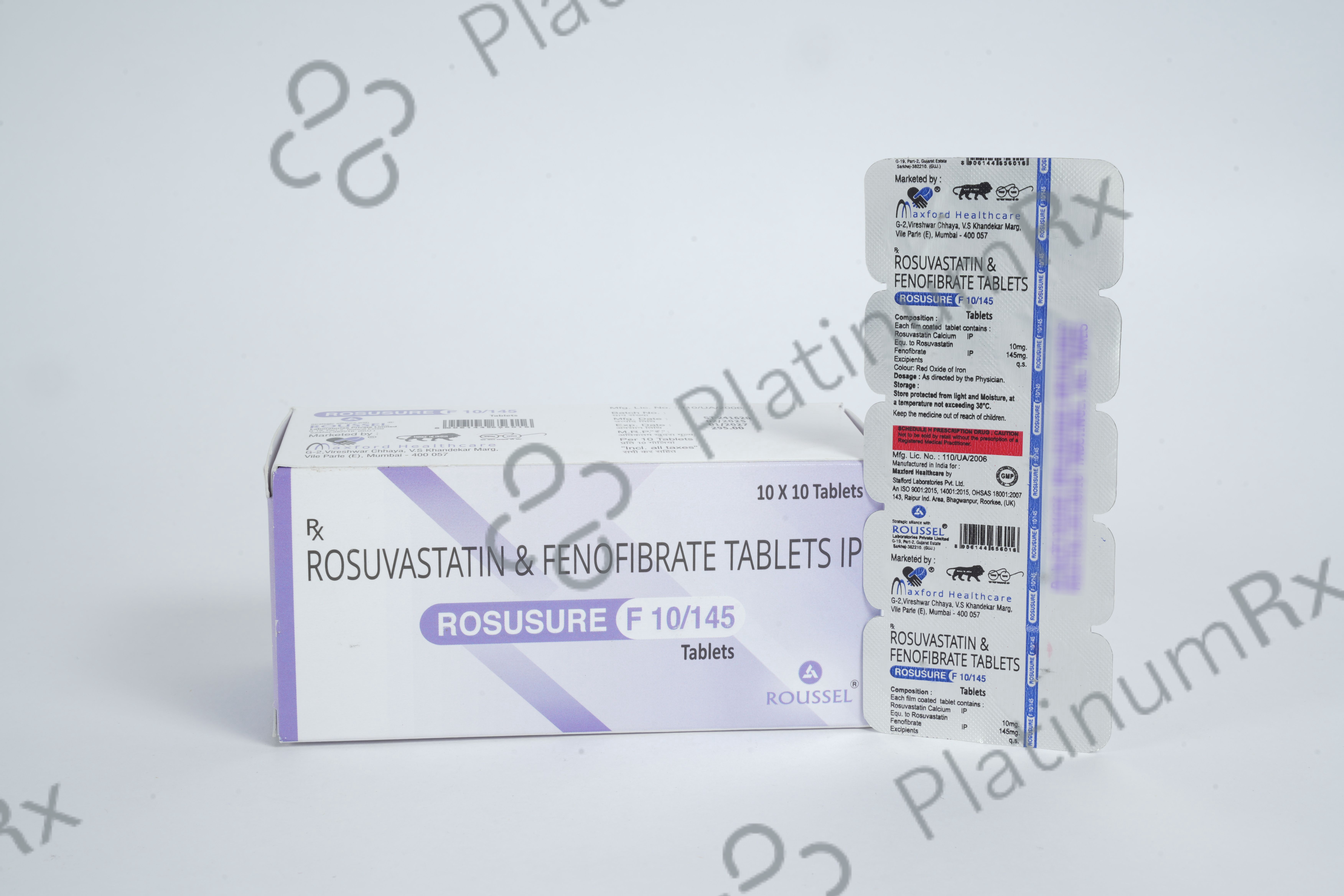 Rosusure F 10/145mg Tablet 10s