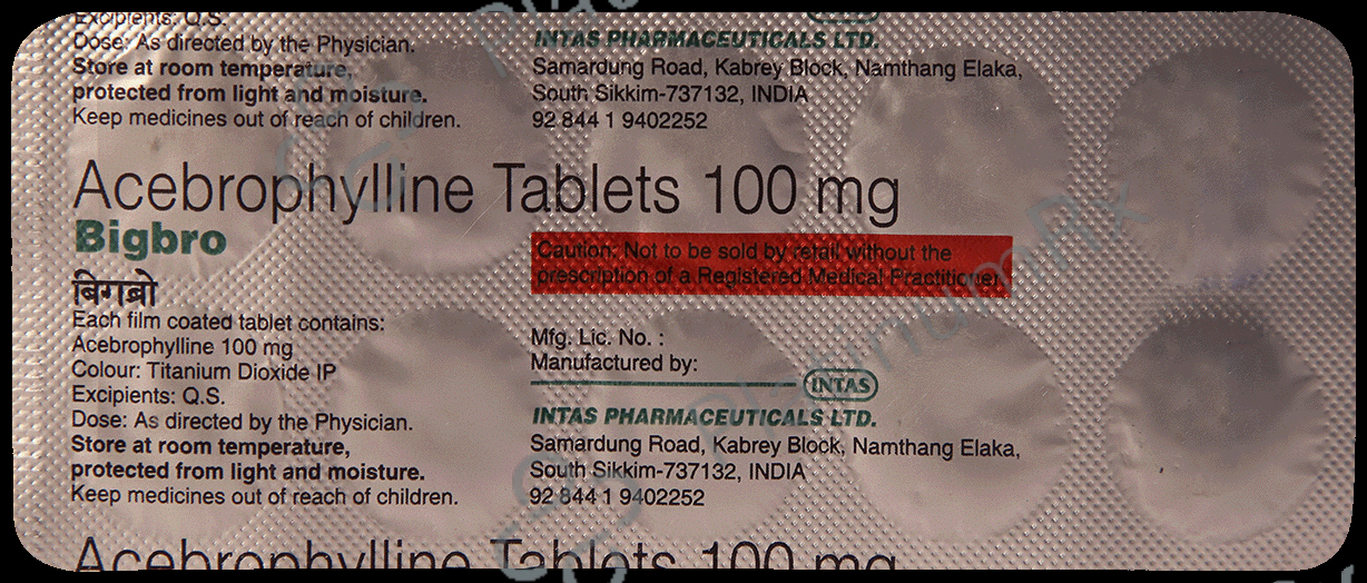 Bigbro 100mg Tablet 10s