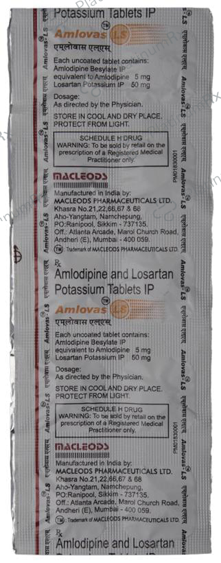 Amlovas LS 5/50mg Tablet 10s
