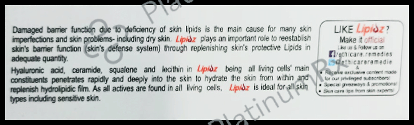 Lipidz Cream 50gm