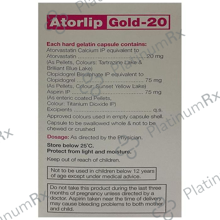Atorlip Gold 20/75/75mg Capsule 10s