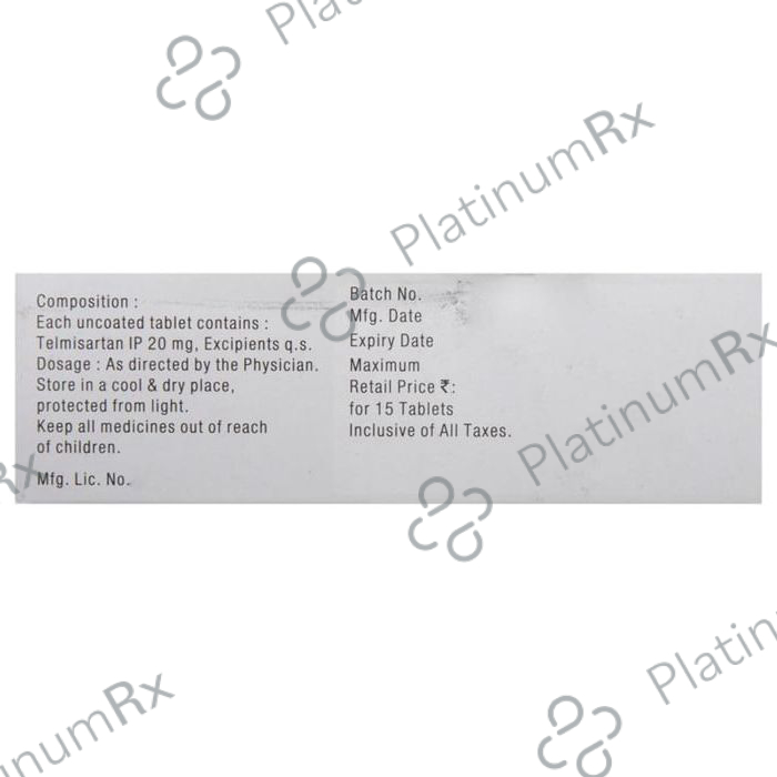 Telsar 20mg Tablet 15s