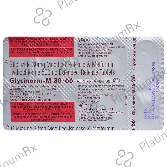 Glycinorm M 30/500mg Tablet ER 10s