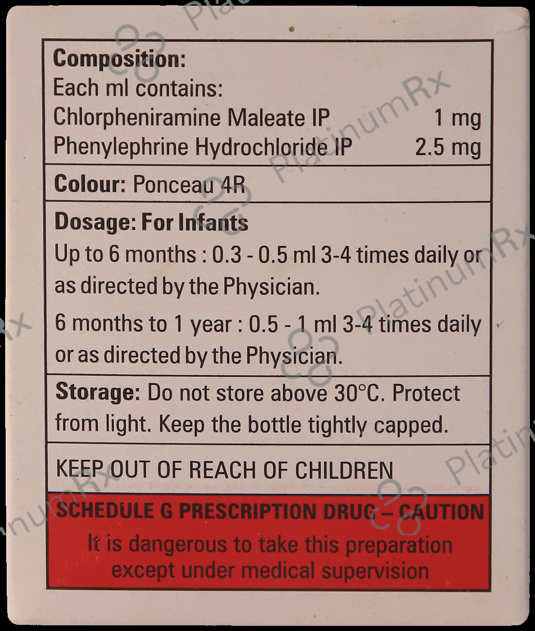 Contus Paediatric 1/2.5mg Oral Drops 15ml