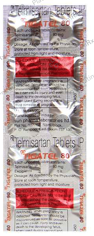 Tigatel 80mg Tablet 10s