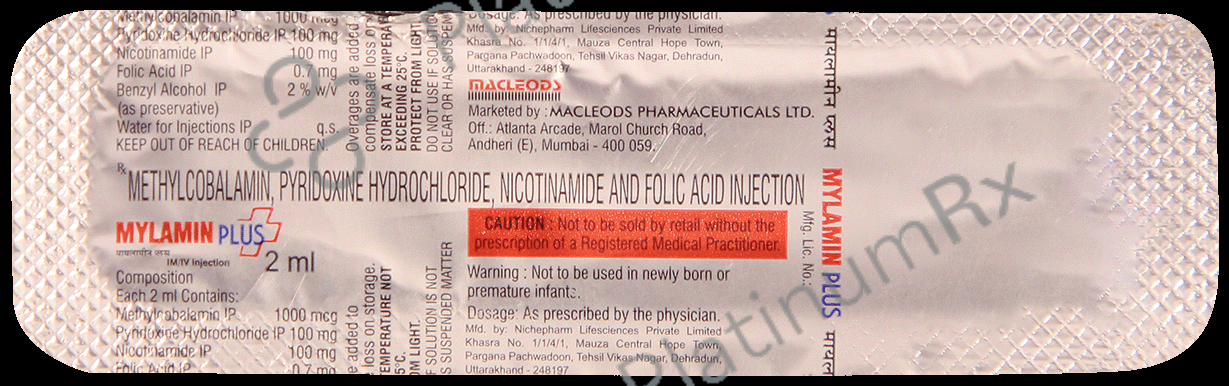 Mylamin Plus 1000mg Injection 2ml