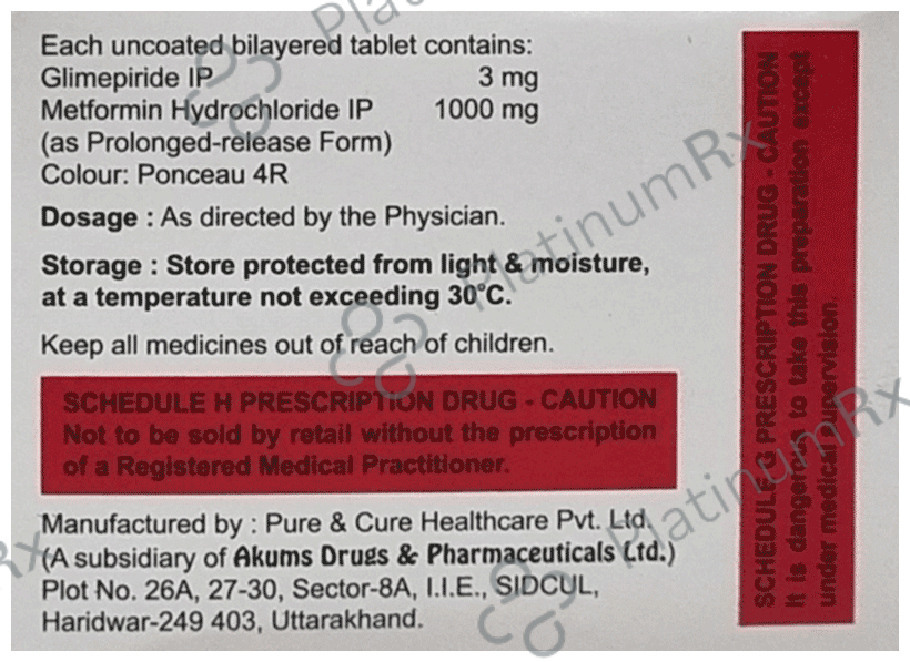 Switglim-M 3mg/1000mg Tablet