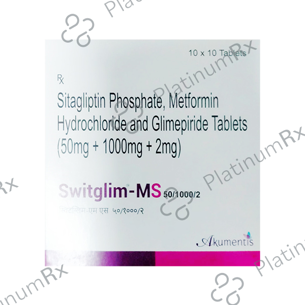 Switglim MS 50/1000/2mg Tablet 10s