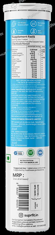 Superfit Kashmiri Kahwa Tea Detox Effervescent Tablet Tea Masala