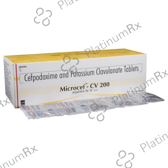 Microcef CV 200 200/125mg Tablet 10s