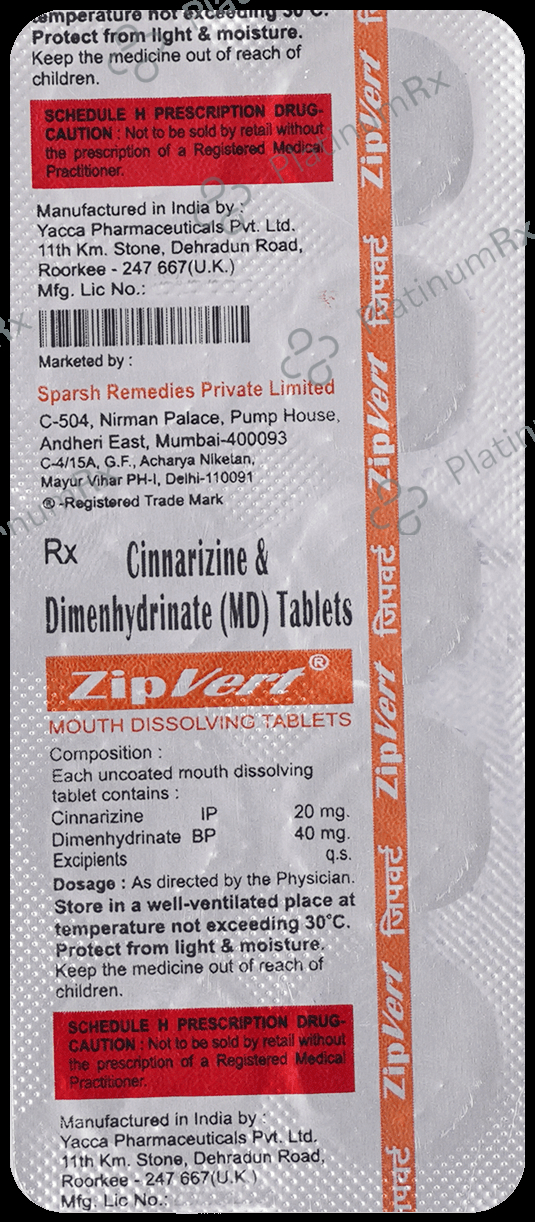 Zipvert Tablet MD