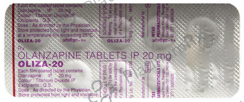 Oliza 20mg Tablet 10s