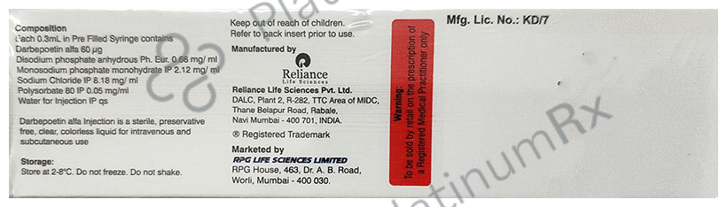 Darba 60mcg Injection